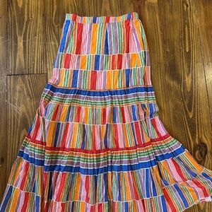FARM Rio Colorful Striped Maxi Skirt